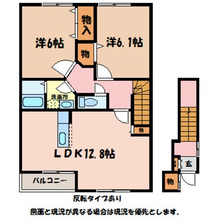 南豊科駅 徒歩16分 2階の物件間取画像